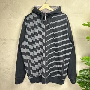 Oakley Pattern Y2K Large Zip Up Hoodie